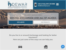 Tablet Screenshot of dewarinsuranceagency.com